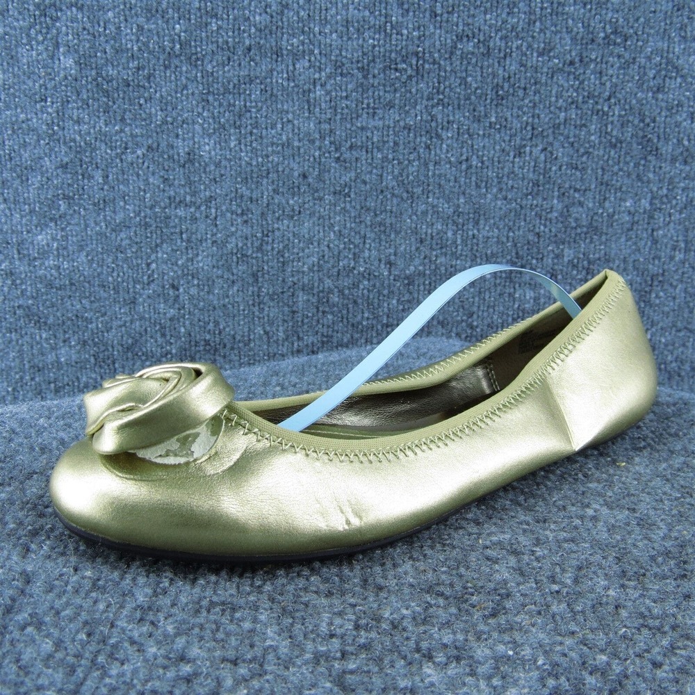 Liz & Co Women Flat Shoes Bronze Synthetic Slip On Size 8.5 Medium
